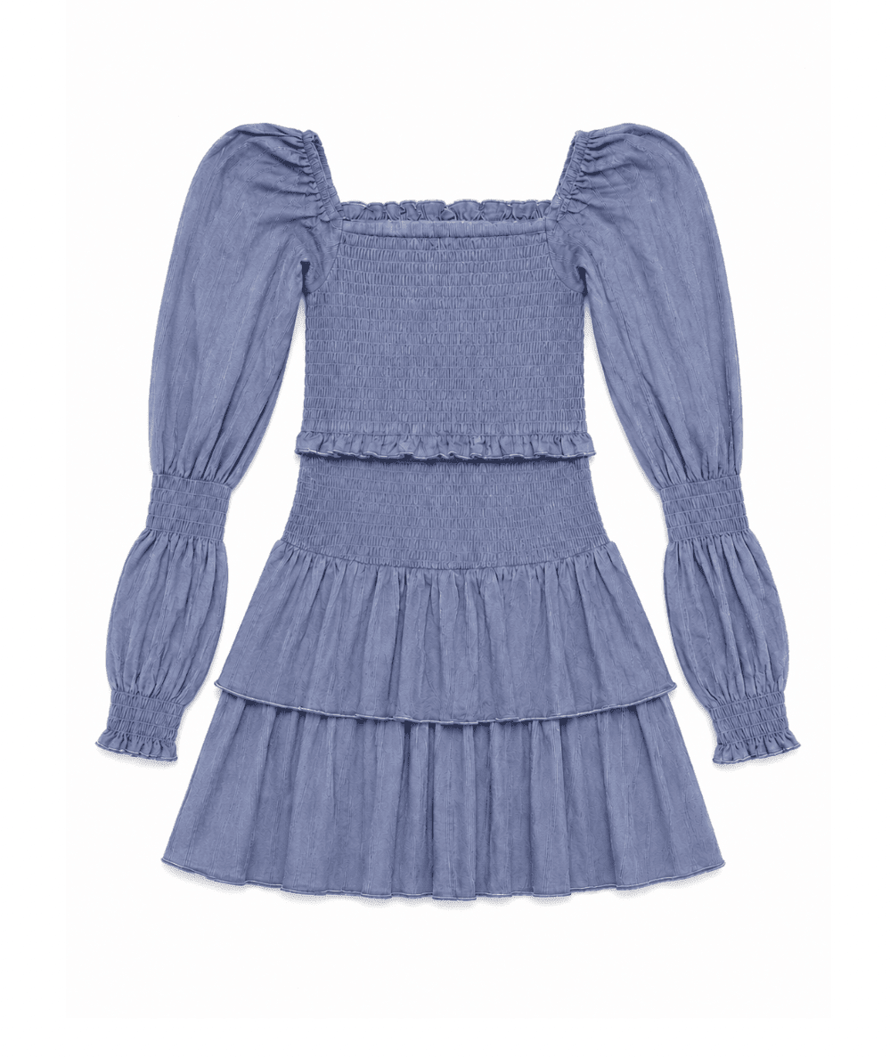 Junior Lainey Long Sleeve Solid Dress - CAKEWISH