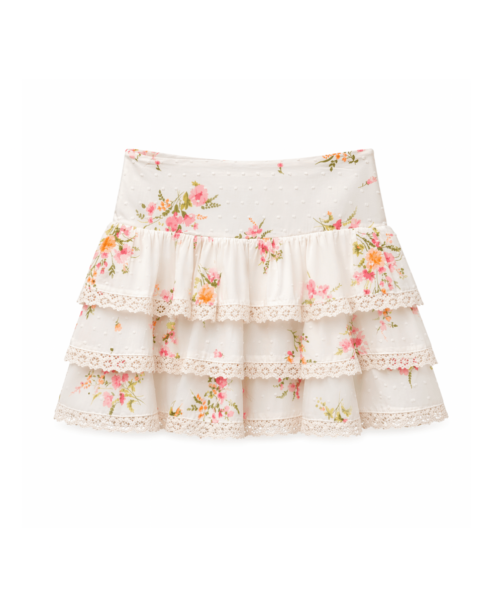 Junior Melody Tiered Floral Skirt - CAKEWISH