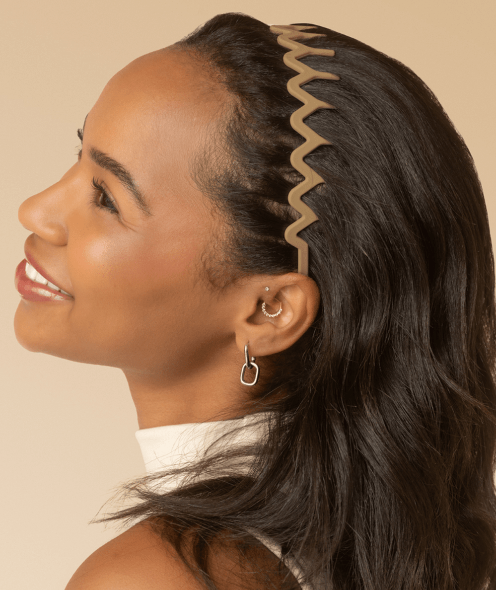 Kitsch Zig Zag Headband 2-Piece Set – Neutral featuring earthy neutral colors - CAKEWISH.