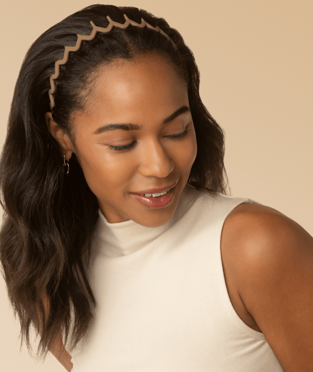 Zig Zag Headband 2-Piece Set – Neutral from Kitsch, made with two zigzag headbands - CAKEWISH.