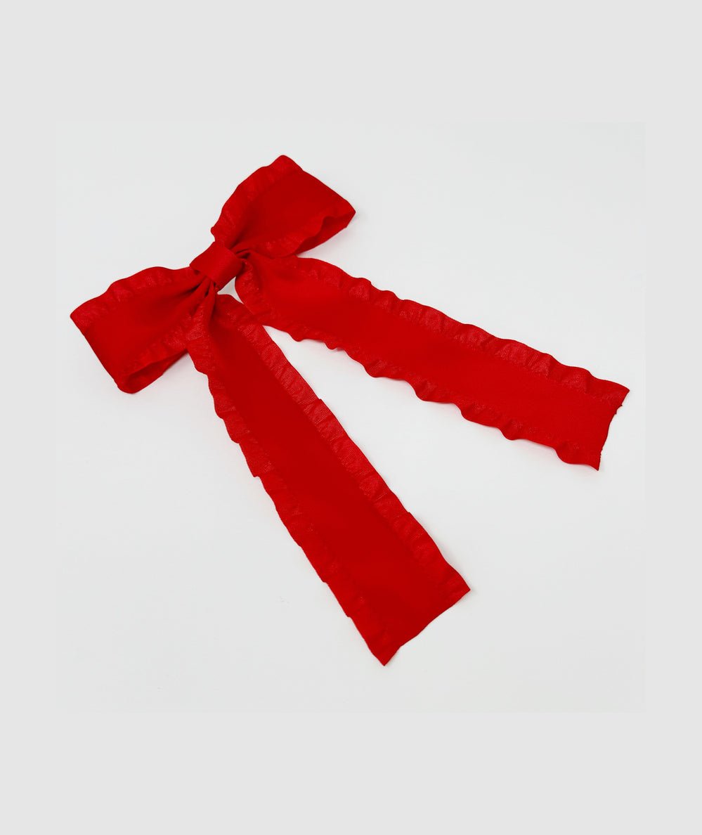 Love Game Frill Bow Hair Clip - CAKEWISH