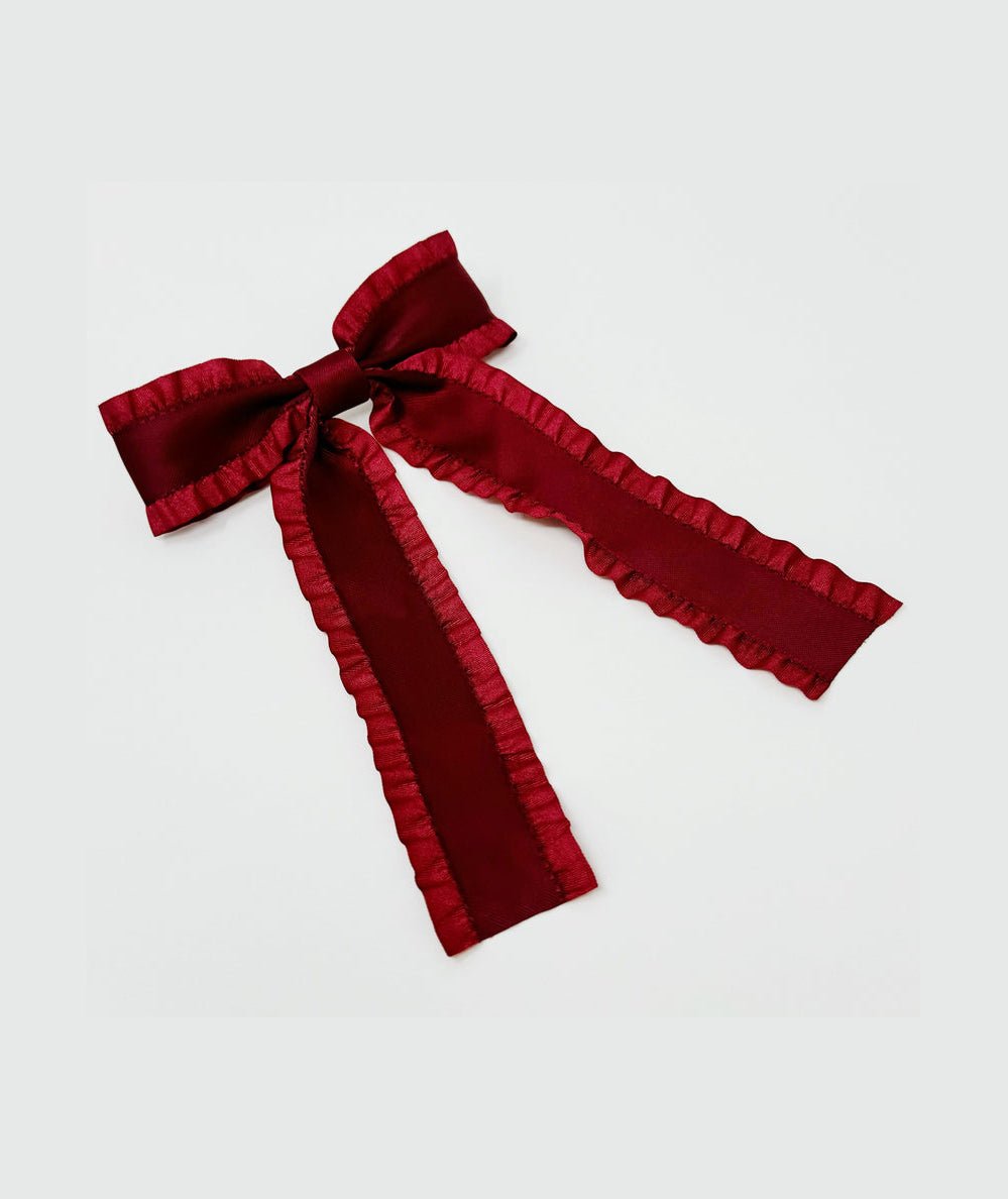 Love Game Frill Bow Hair Clip - CAKEWISH