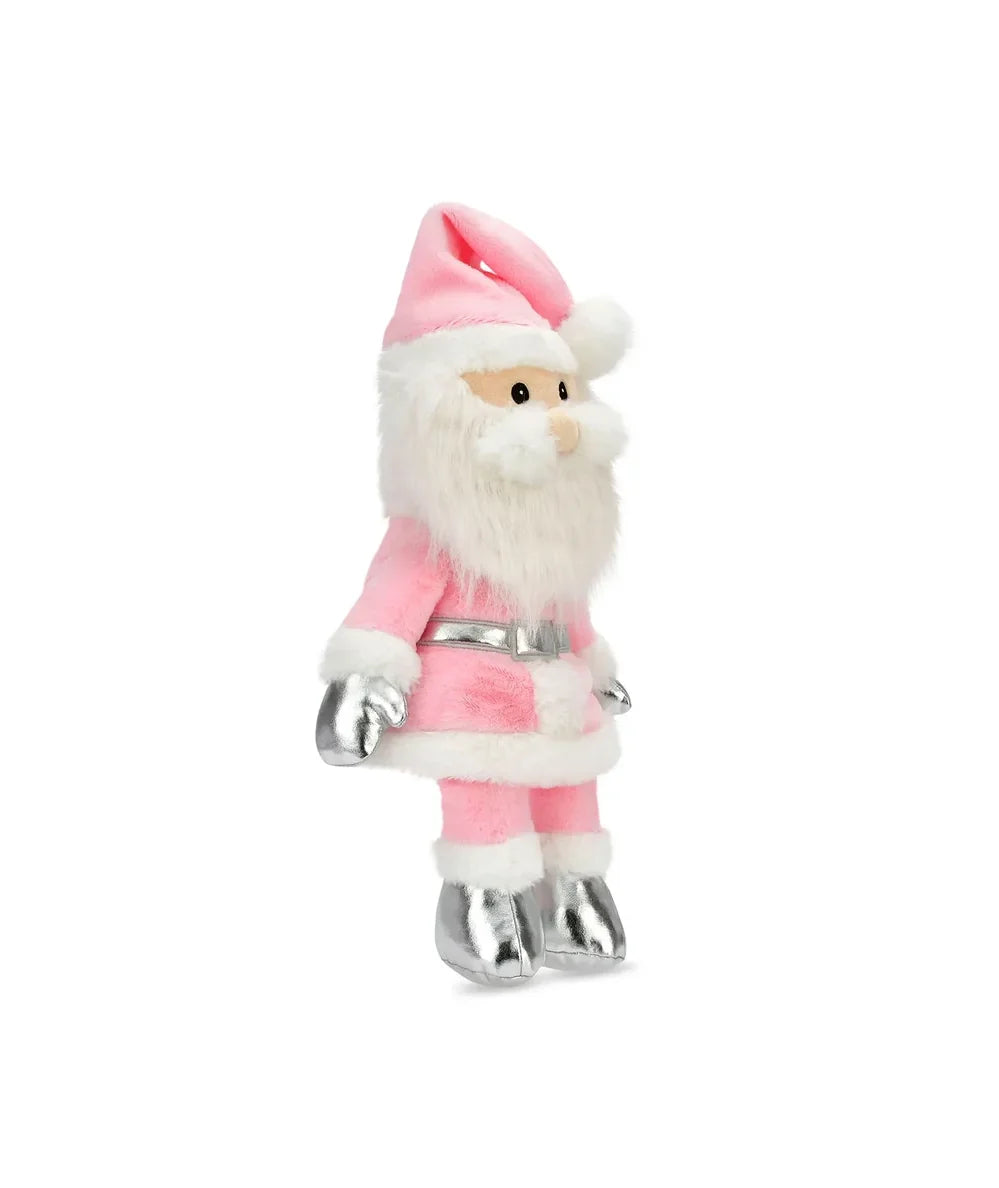 Right side view of the standing Merry Santa faux fur plush character, by Iscream - CAKEWISH