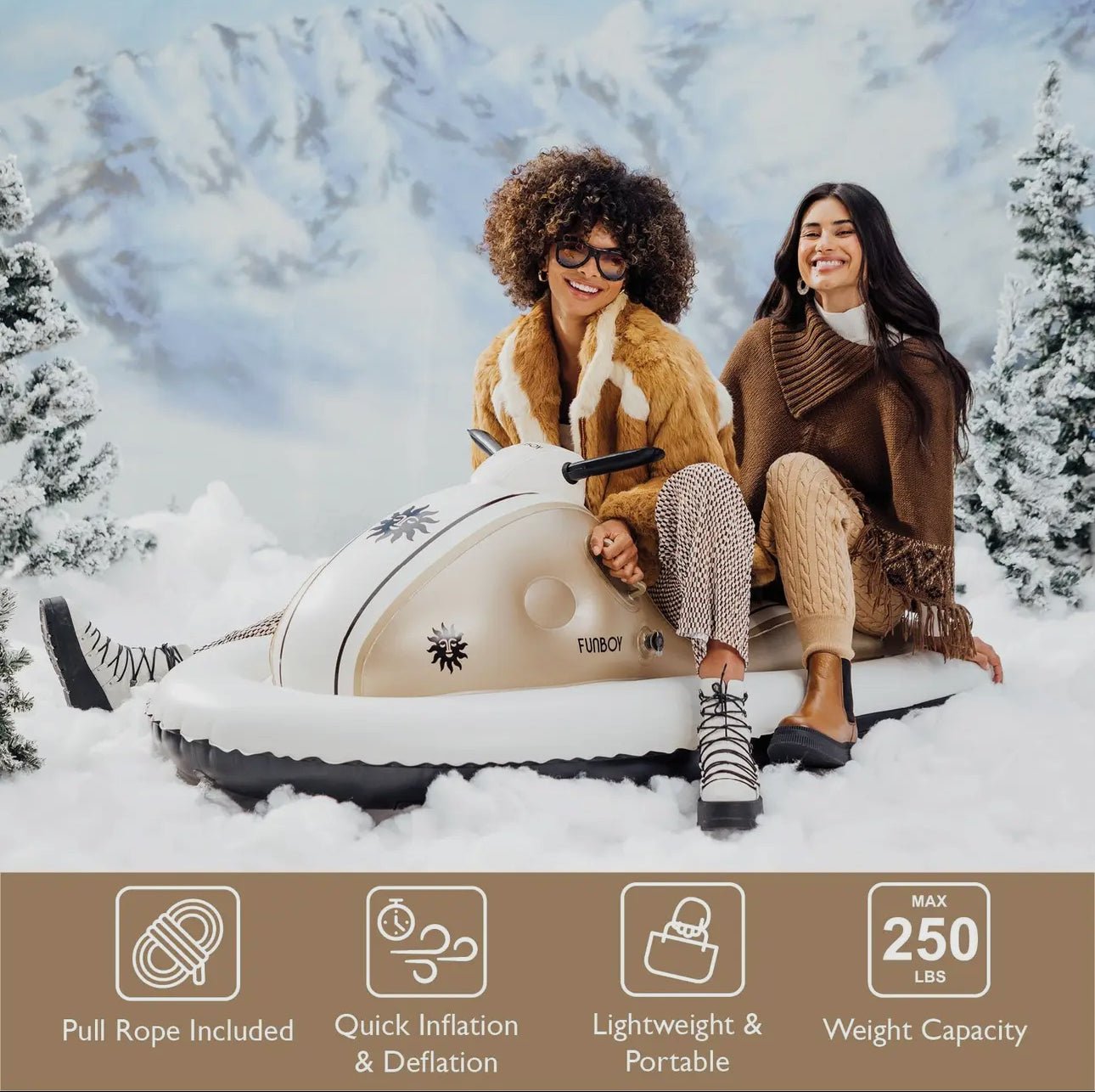 Metallic Champagne Snowmobile Sled - CAKEWISH