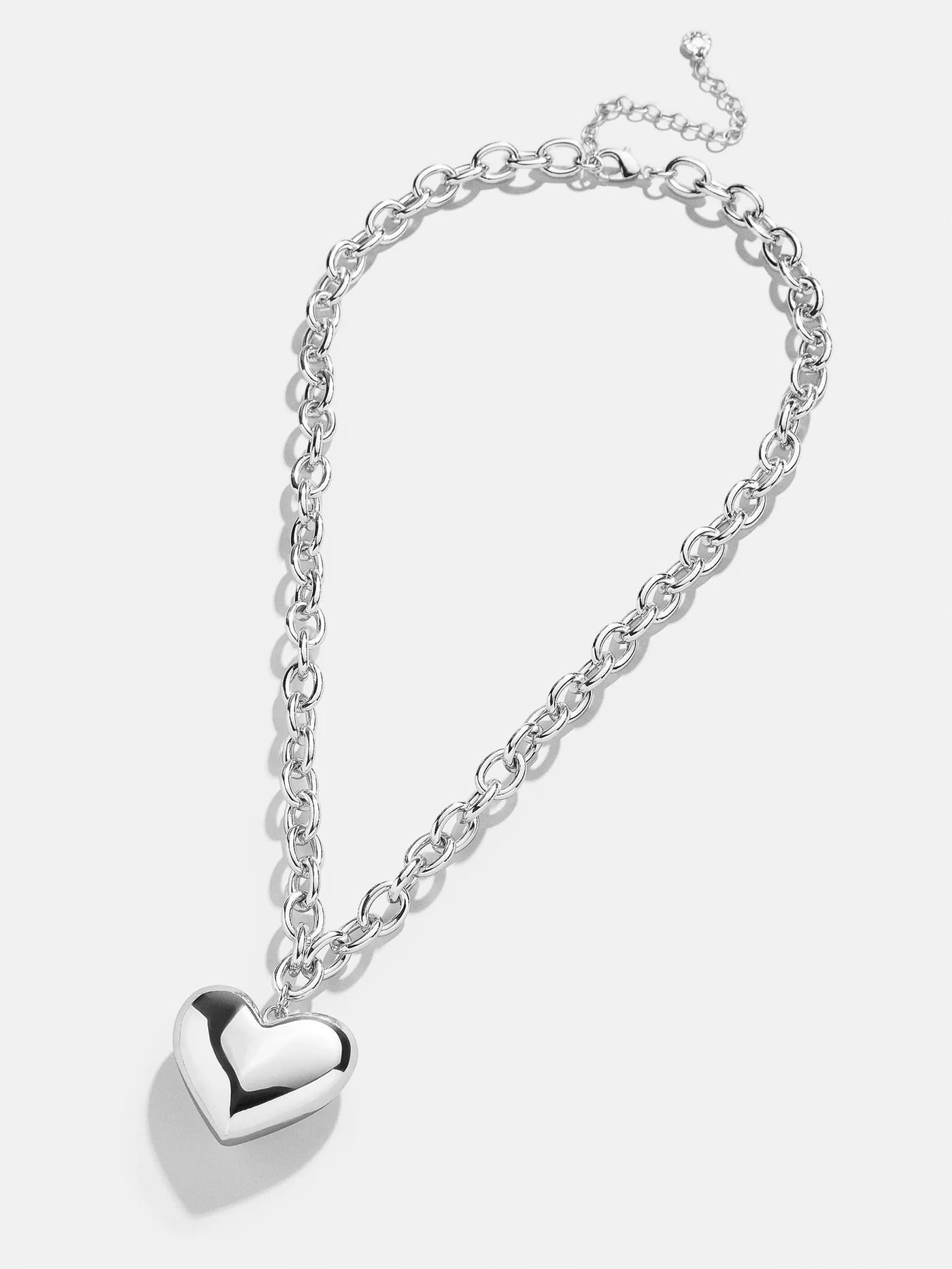 Millie Silver Large Heart Necklace - CAKEWISH