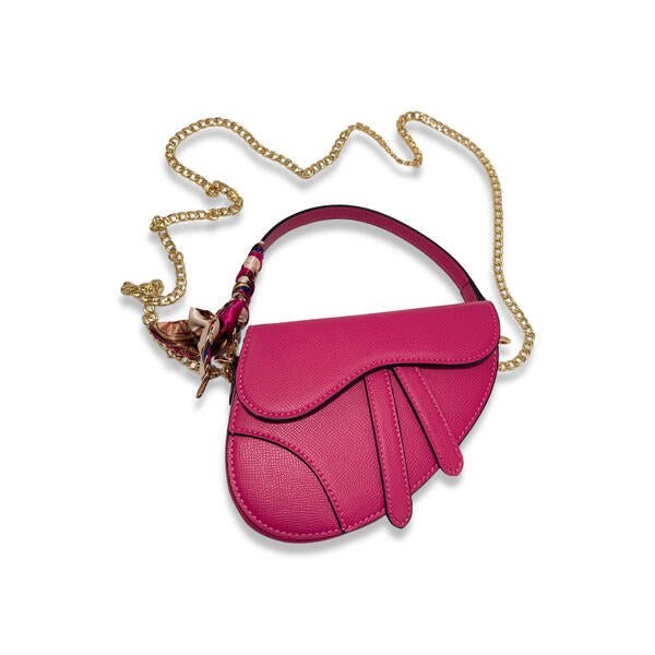 Mini Saddle Handbag with Scarf - CAKEWISH