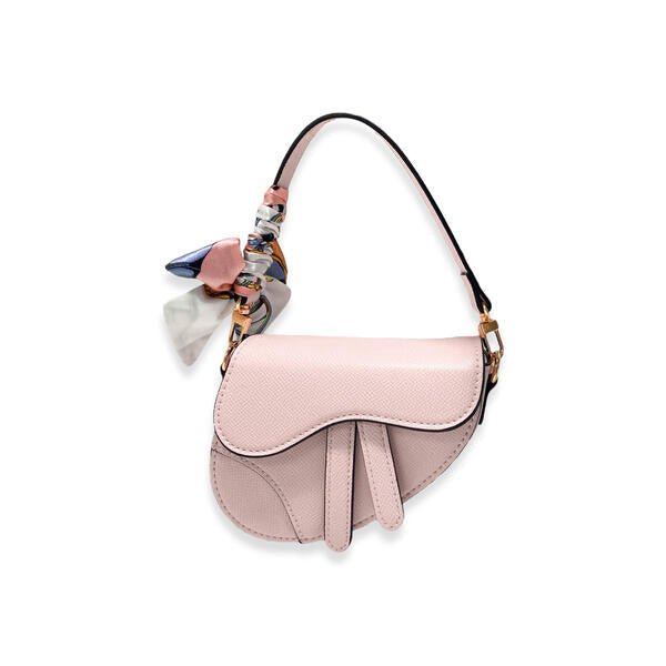 Mini Saddle Handbag with Scarf - CAKEWISH