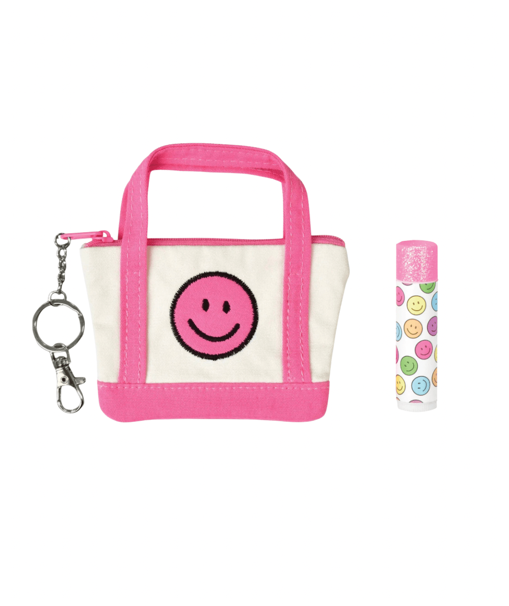 Iscream Mini Tote Bag Lip Balm Key Chain Set - CAKEWISH