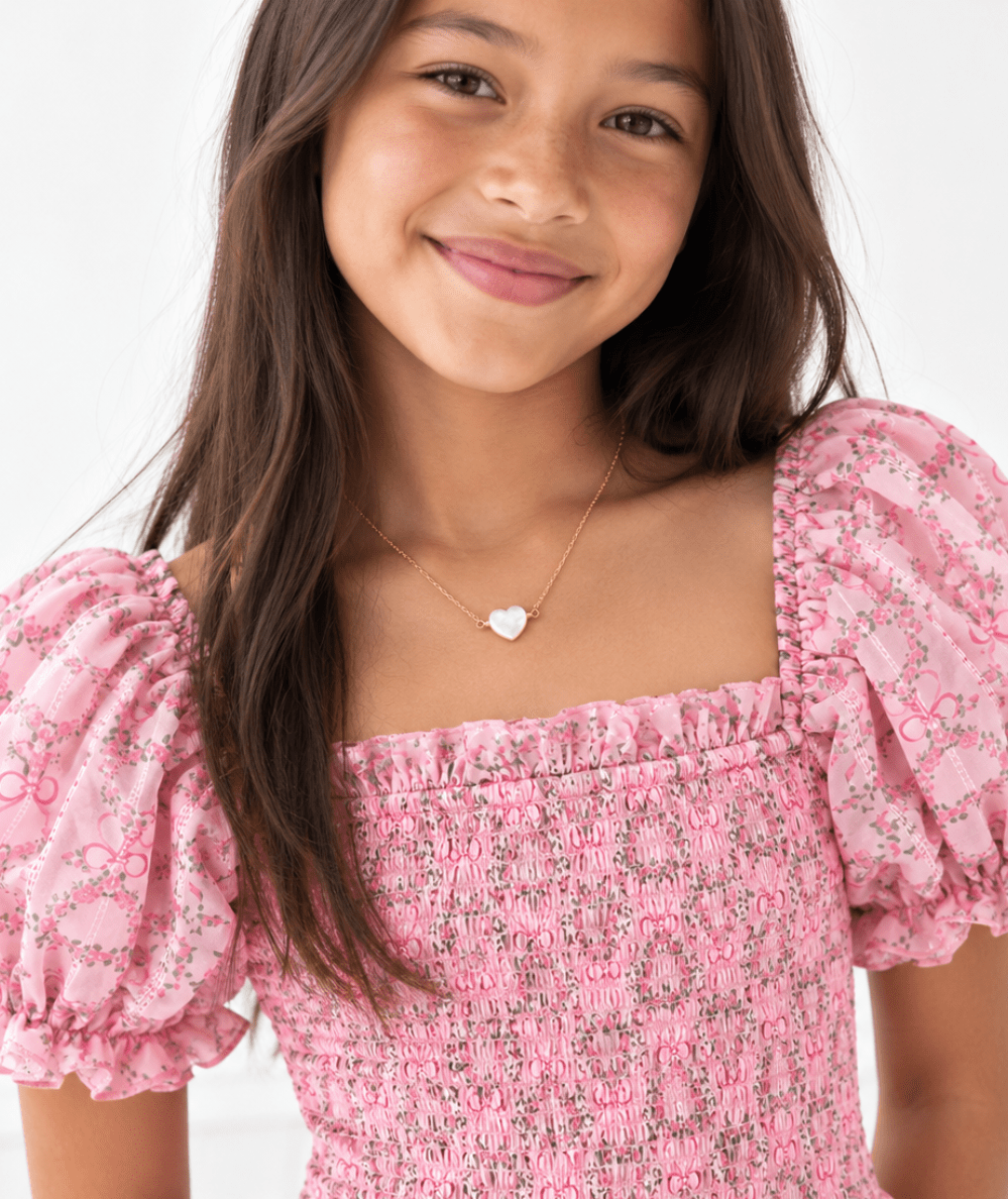 Mother of Pearl Heart Necklace - CAKEWISH
