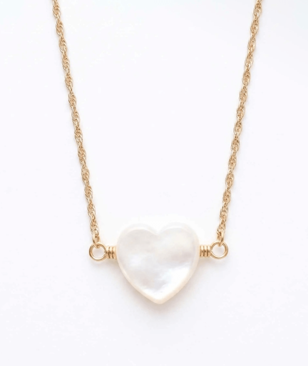 Mother of Pearl Heart Necklace - CAKEWISH