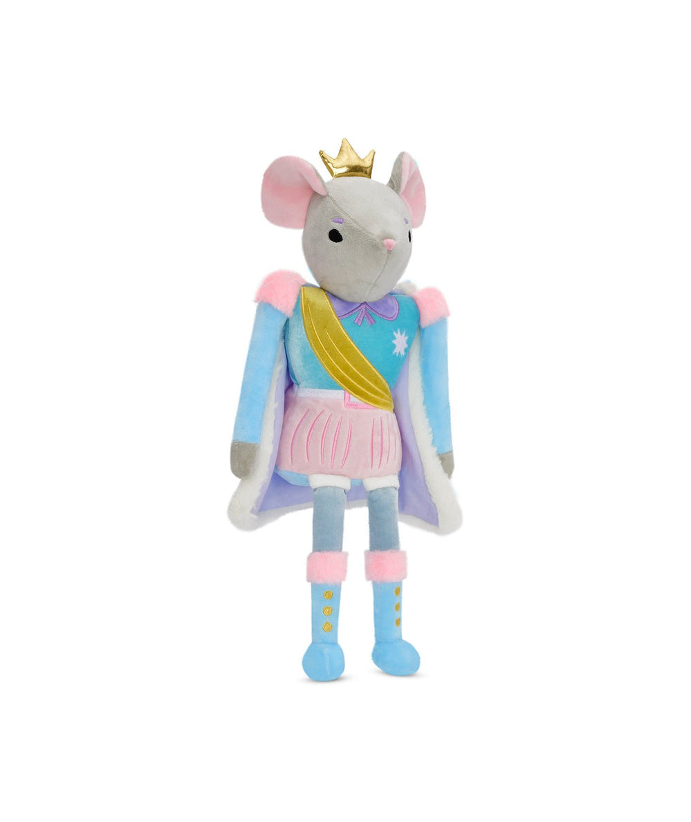 Iscream Mouse King Plush featuring fleece, faux fur, tulle and metallic details - CAKEWISH.