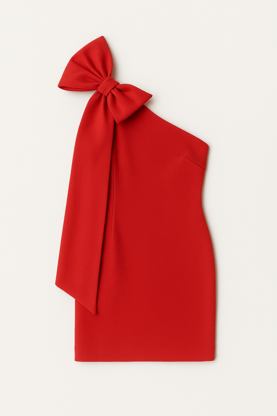 One Shoulder Beau Mini Dress Jr - CAKEWISH