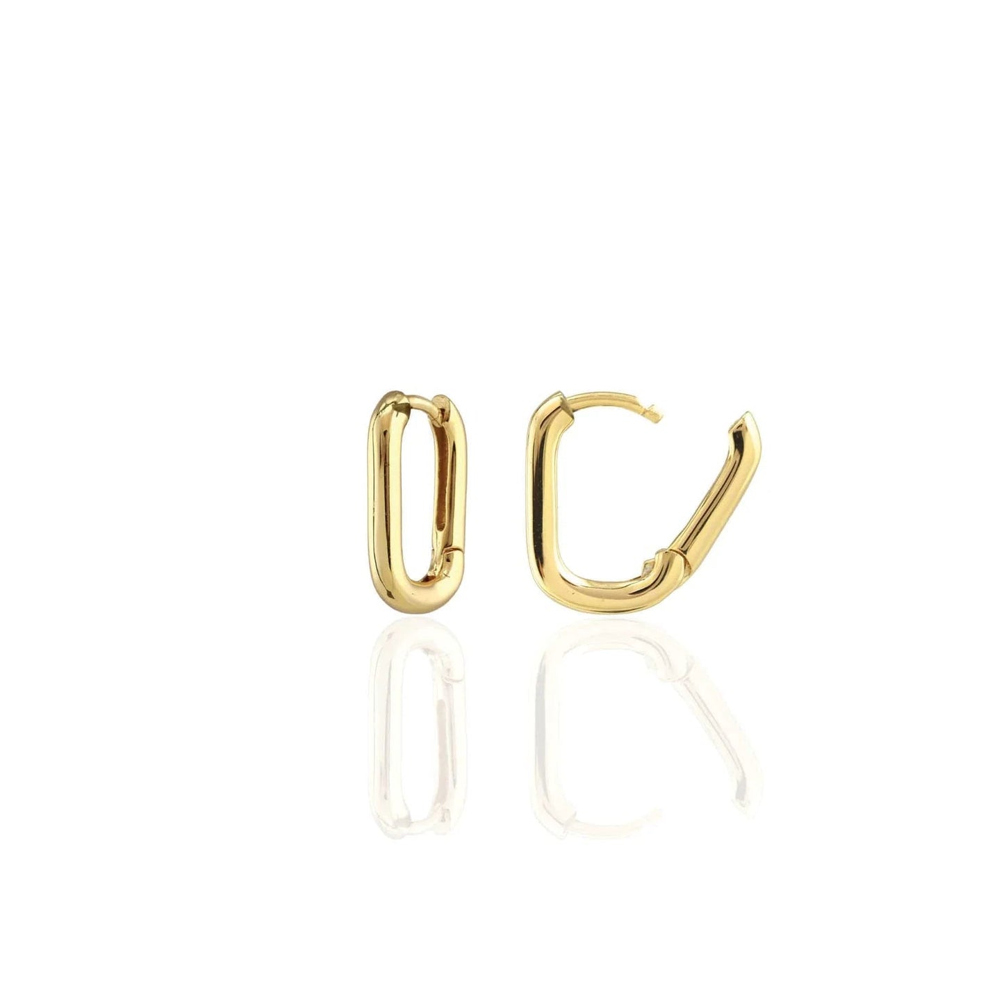 Oval Huggie Hoop Earrings - CAKEWISH