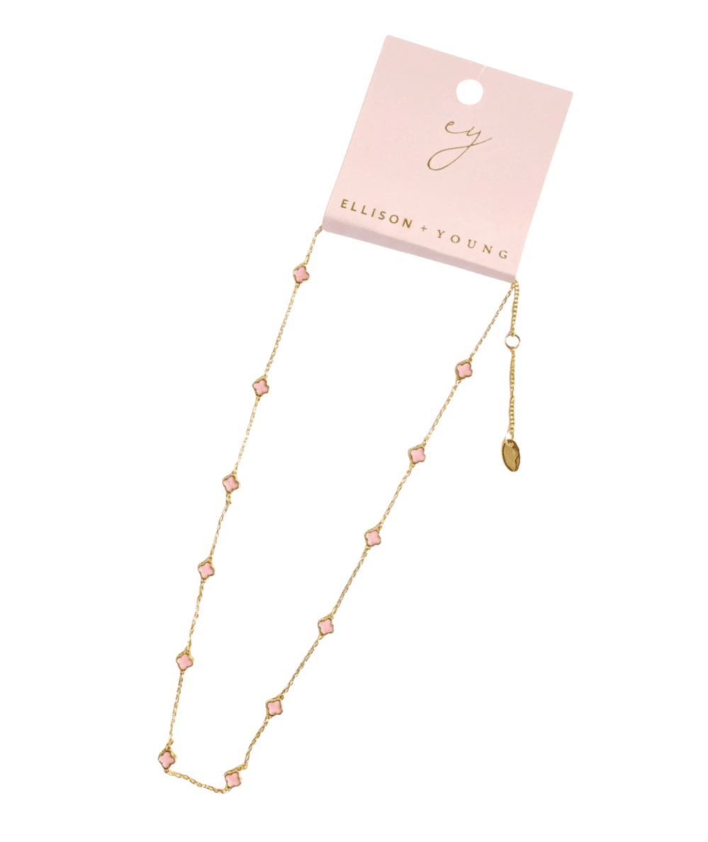 Petite Colored Clover Necklace - CAKEWISH