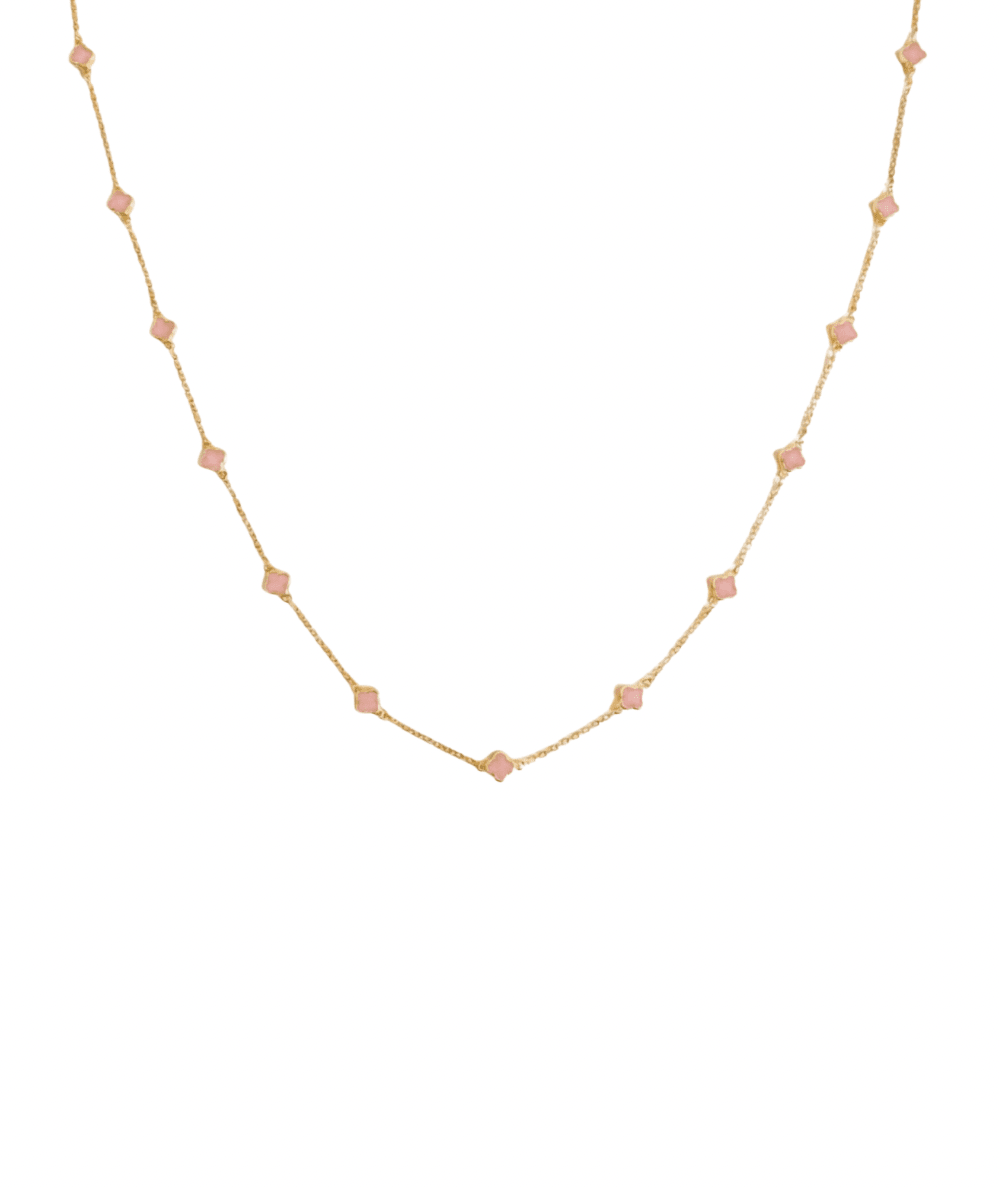 Petite Colored Clover Necklace - CAKEWISH