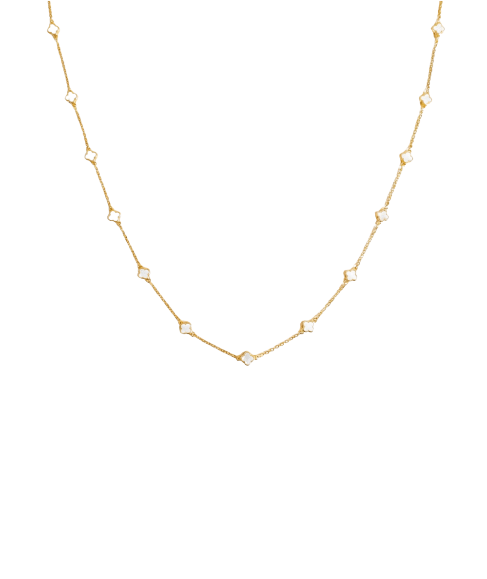 Petite Colored Clover Necklace - CAKEWISH