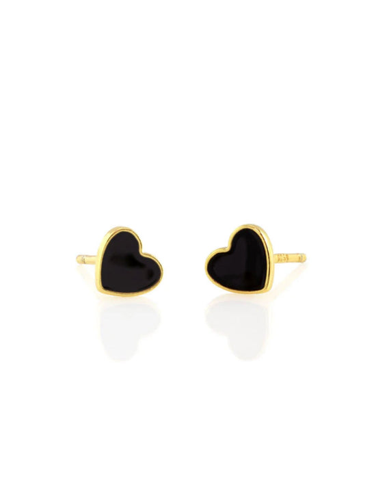 Petite Heart Enamel Studs - CAKEWISH
