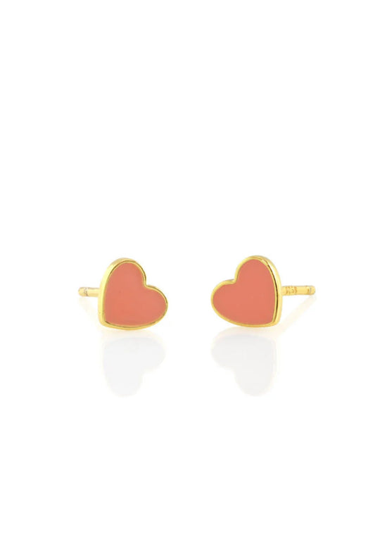 Petite Heart Enamel Studs - CAKEWISH