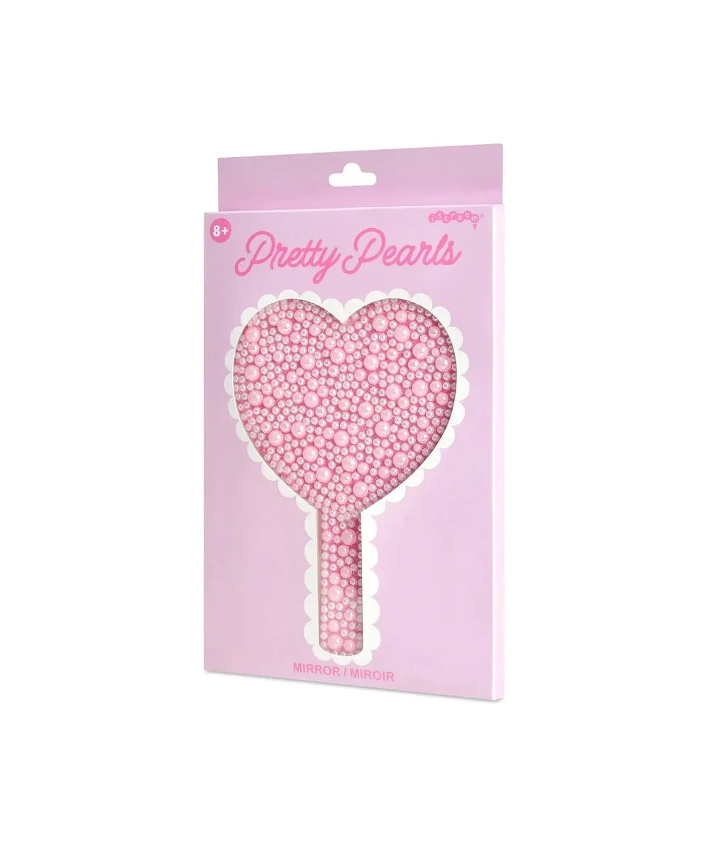Pink pearl design on the Pink Pearl Mirror by Iscream - CAKEWISH.
