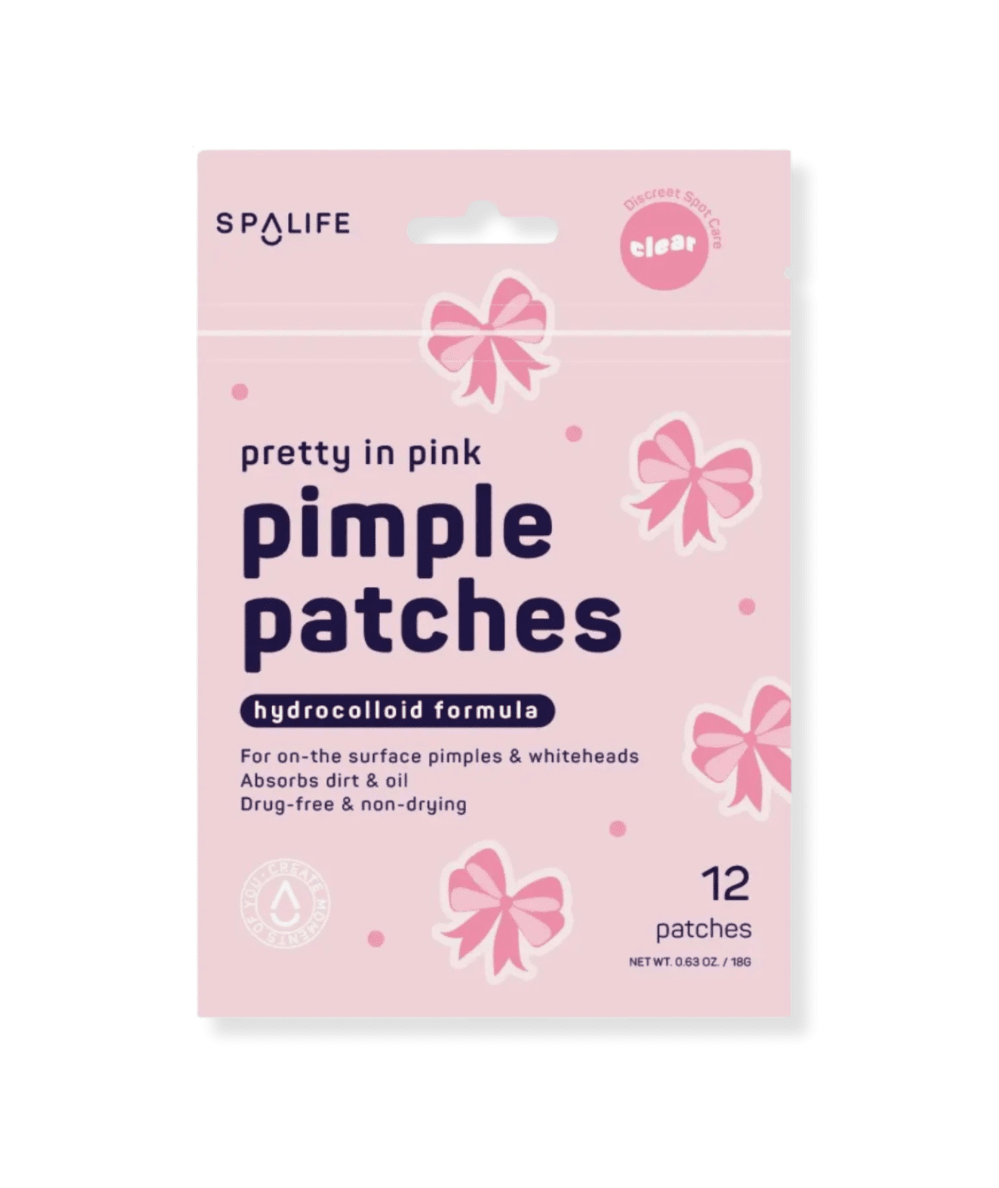 Pretty In Pink Bow Shaped Hydrocolloid Clear Pimple Patches - CAKEWISH