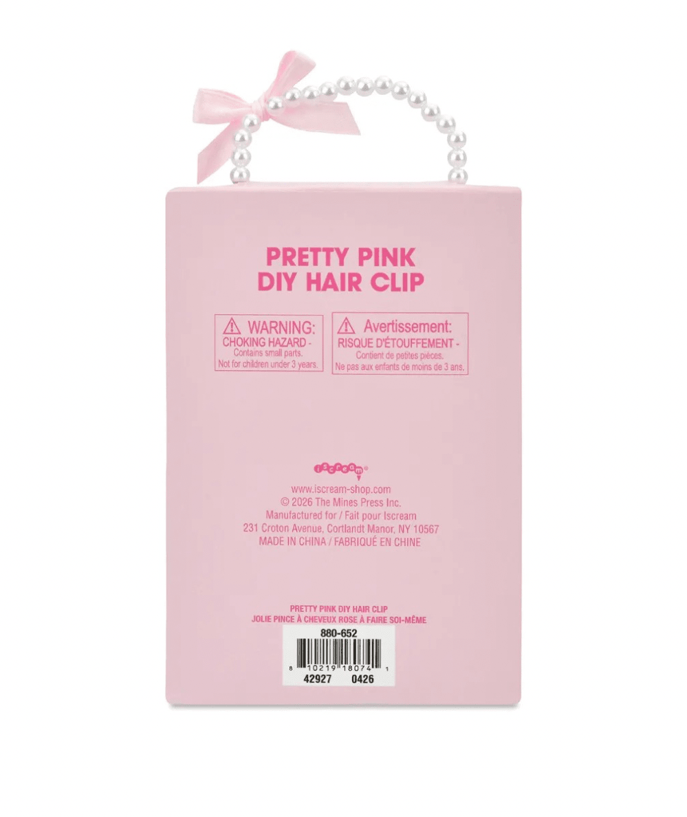 Iscream Pretty Pink DIY Hair Clip featuring mix and match charms to personalize her look - CAKEWISH.