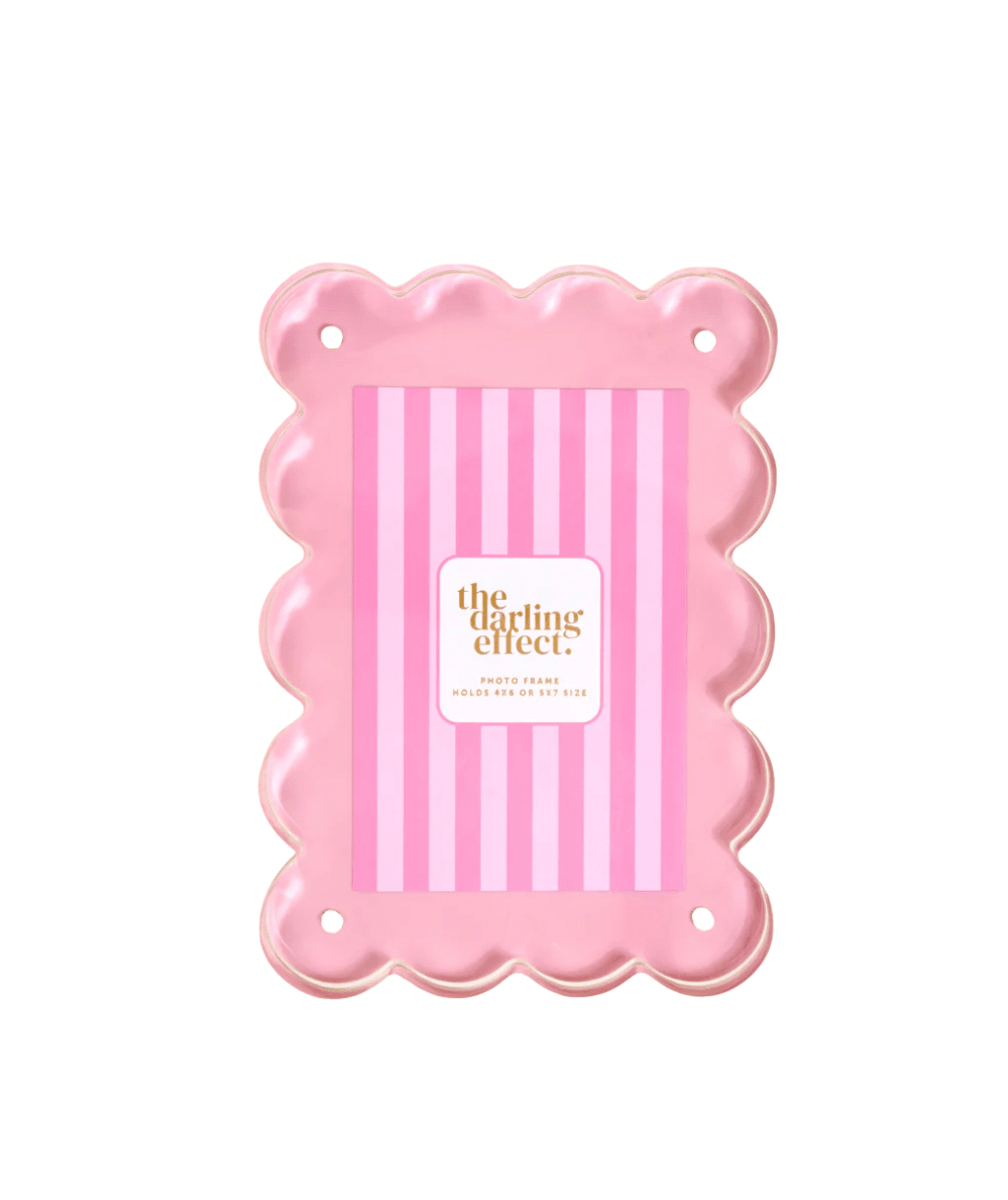 Rectangle Scalloped Acrylic Frame - CAKEWISH