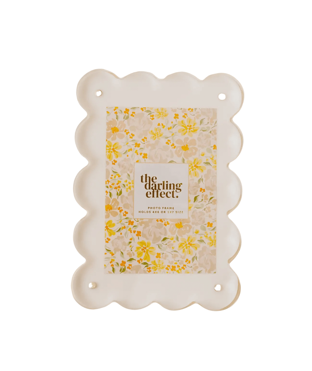 Rectangle Scalloped Acrylic Frame - CAKEWISH