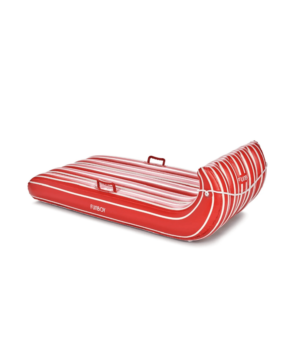 Red Stripe Inflatable Toboggan Sled - CAKEWISH