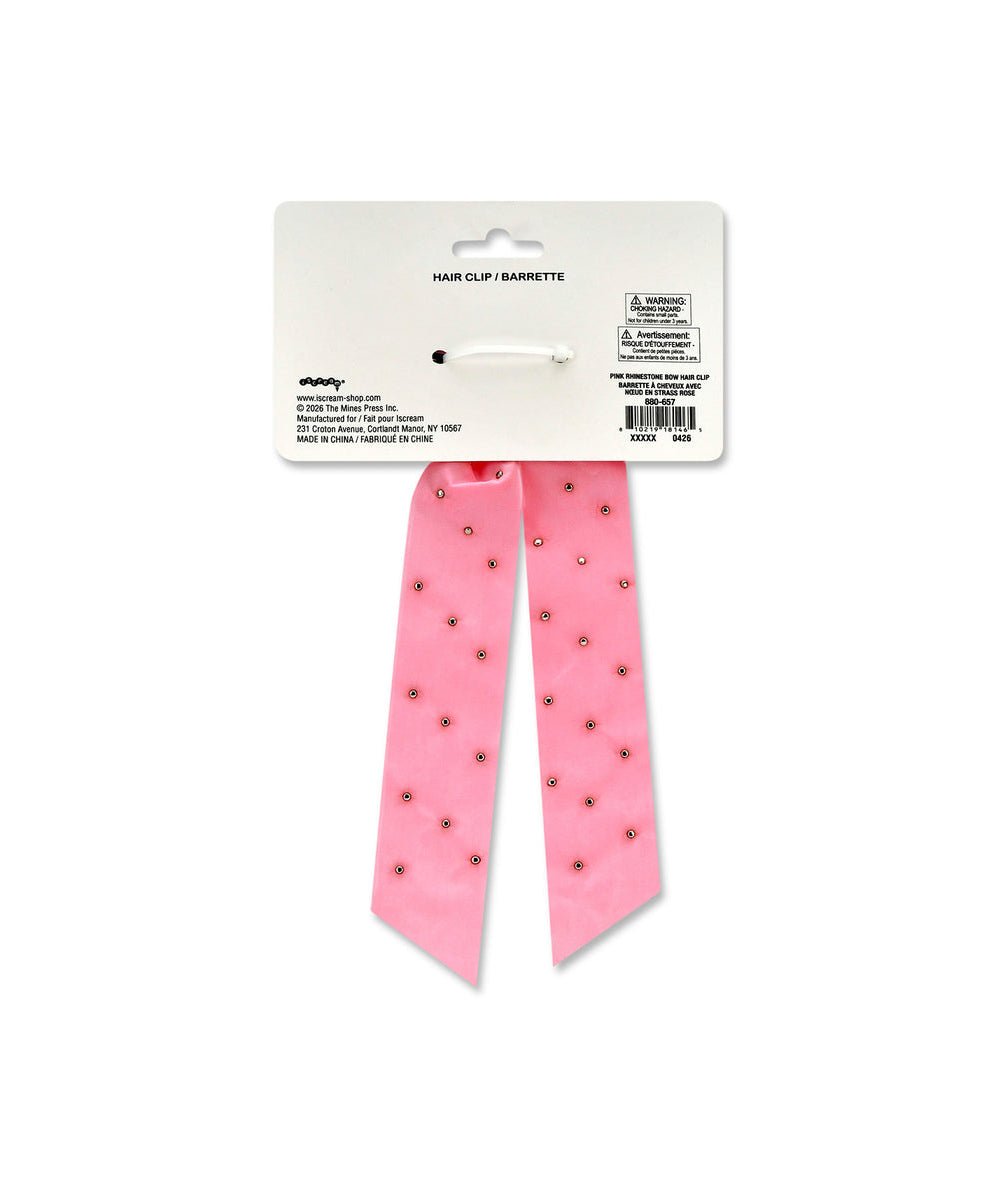 Iscream Rhinestone Bow Hair Clip featuring rhinestone accents - CAKEWISH.