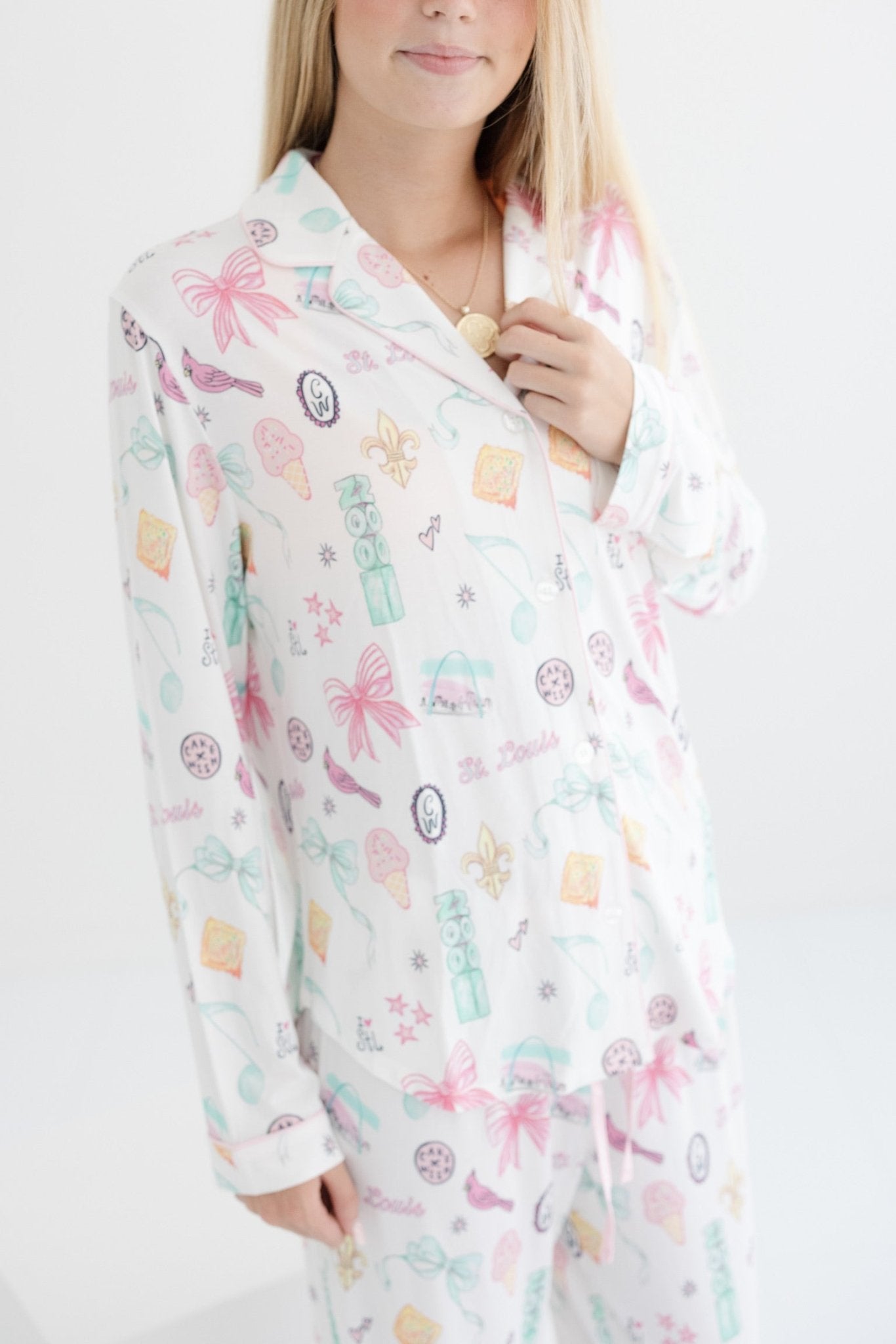 Saint Louis Long Sleeve Pajama Set Jr - CAKEWISH