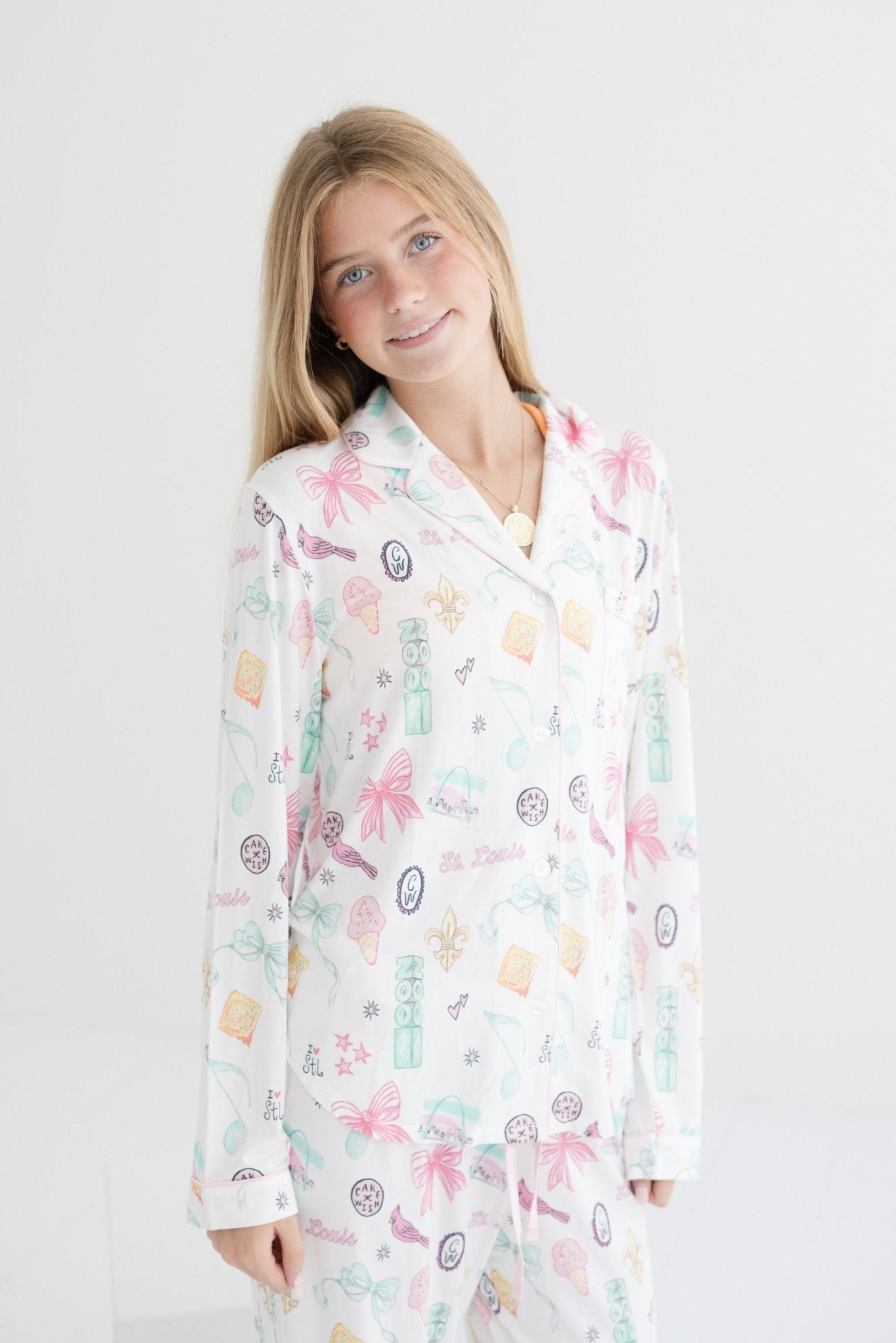 Saint Louis Long Sleeve Pajama Set Jr - CAKEWISH