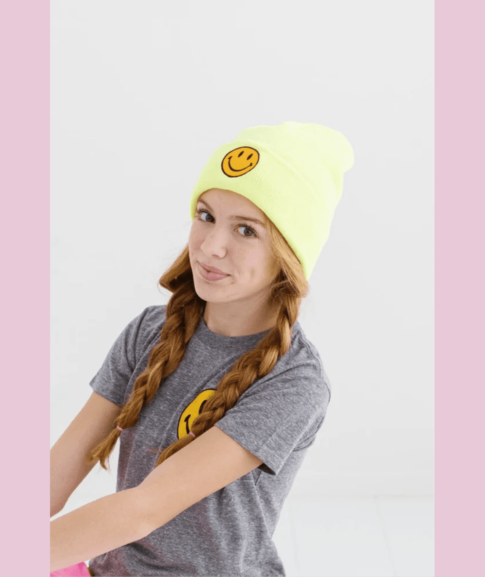 Smiley Face Beanie by Aviator Nation - CAKEWISH