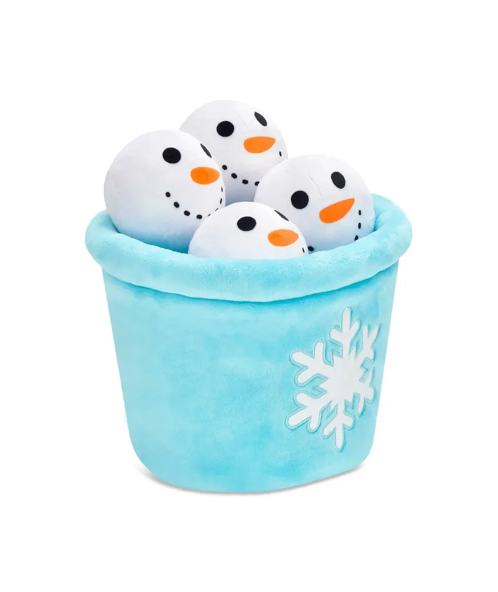 Right side view of the Snow Much Fun snowman plush, by Iscream - CAKEWISH