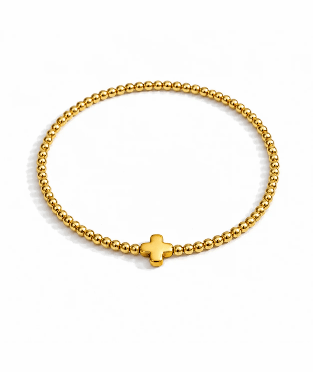 Gold So Very Blessed Cross Bracelet by Ellison + Young - CAKEWISH