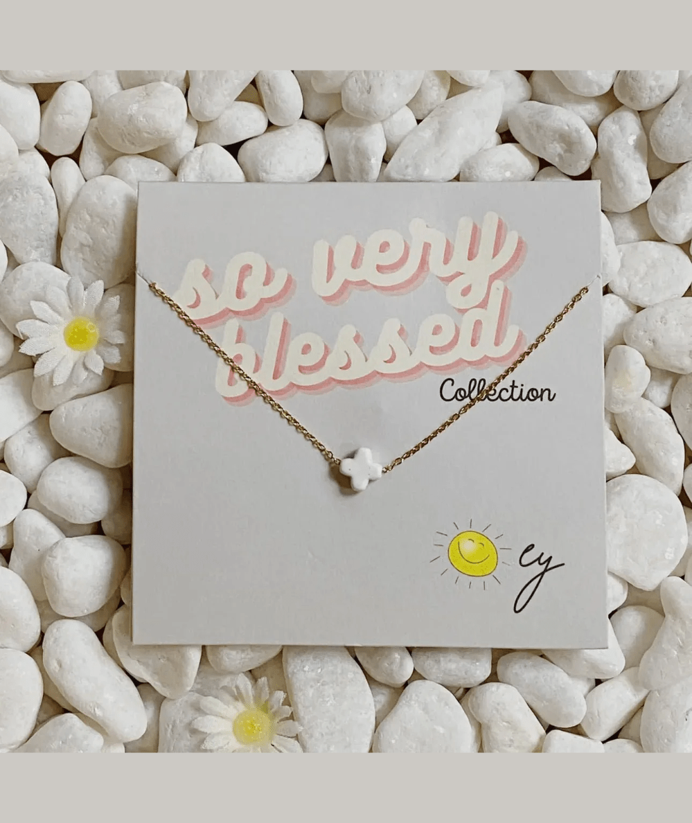 Ellison + Young So Very Blessed Cross Necklace on an 18k gold plated chain - CAKEWISH