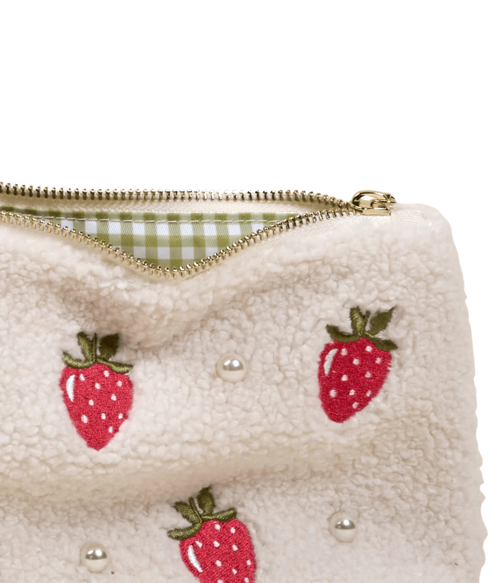Strawberries & Pearls Teddy Pouch - CAKEWISH