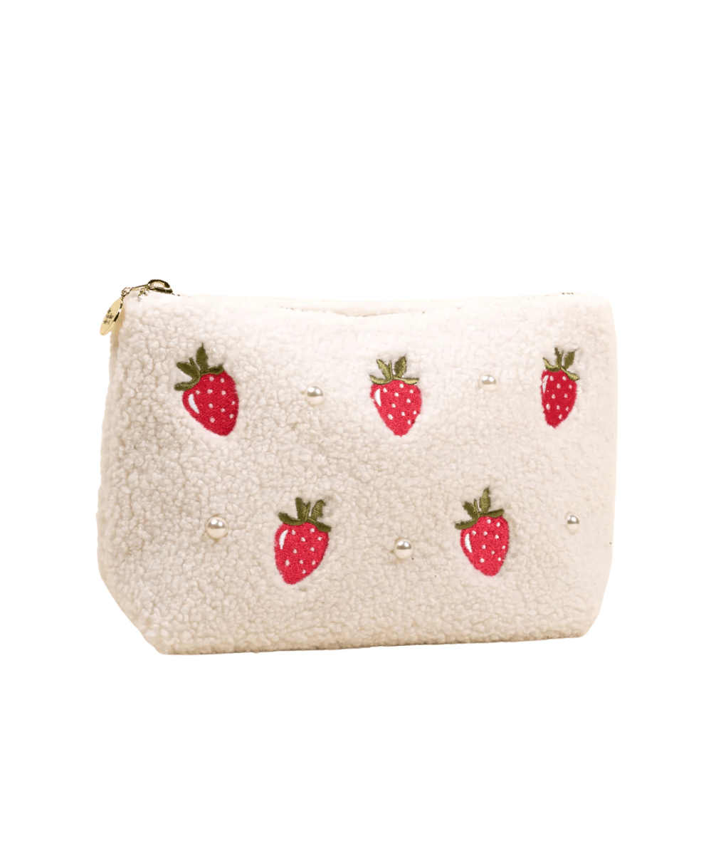 Strawberries & Pearls Teddy Pouch - CAKEWISH