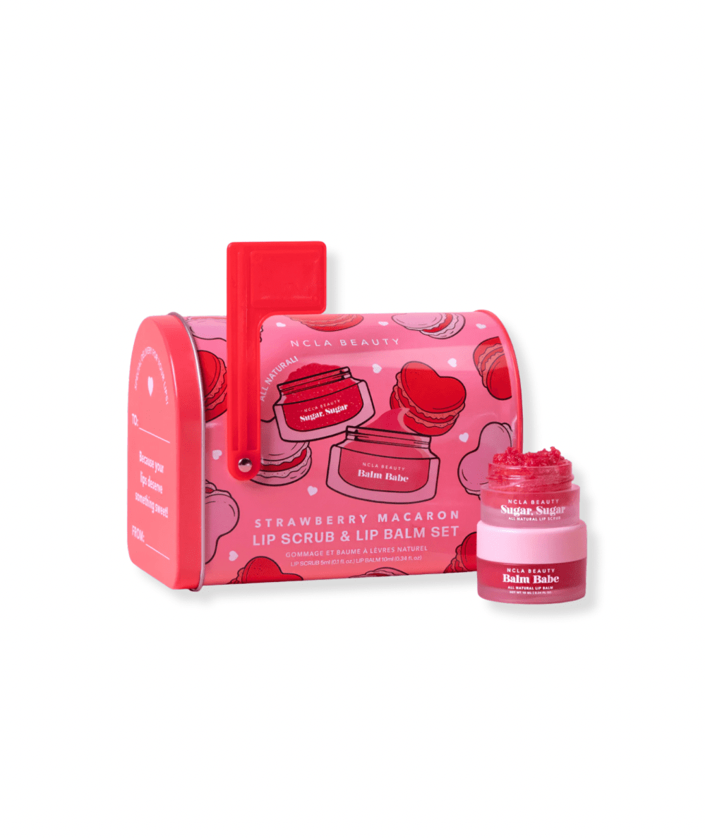 Strawberry Macaron Valentine’s Day Lip Care Set - CAKEWISH