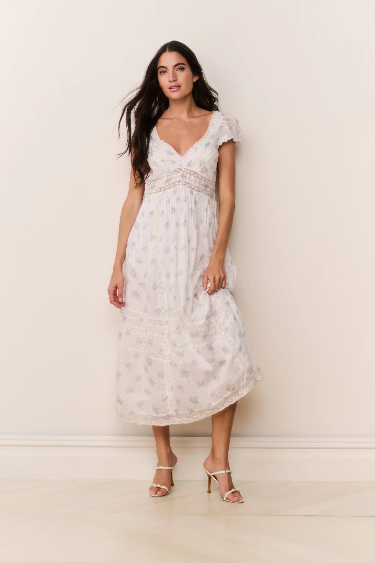 Suvi Floral Cotton Midi Dress - CAKEWISH