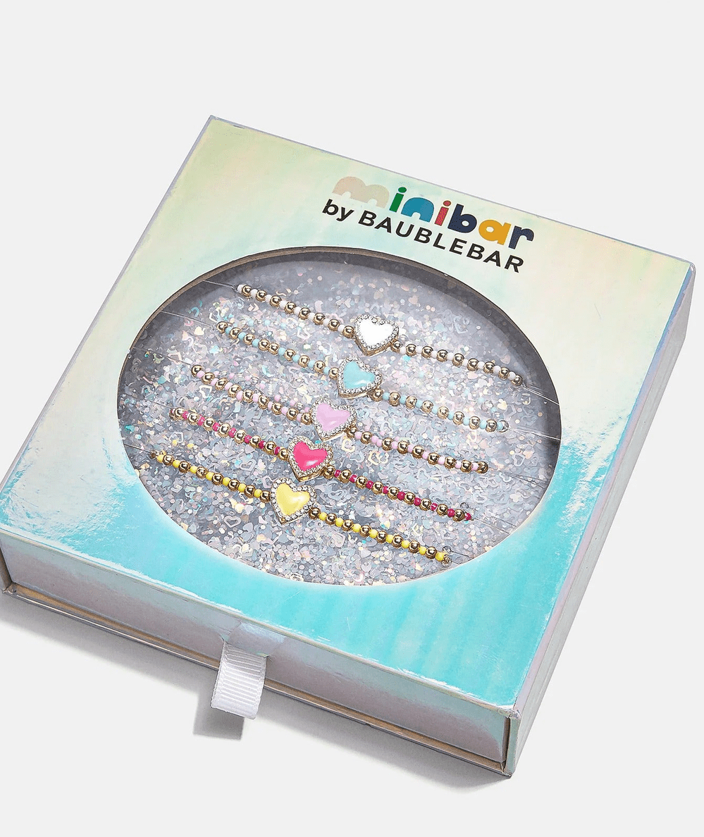 Baublebar Sweetheart Pisa Bracelet Set | Outline Pavé Heart featuring outline pavé heart detailing - CAKEWISH.