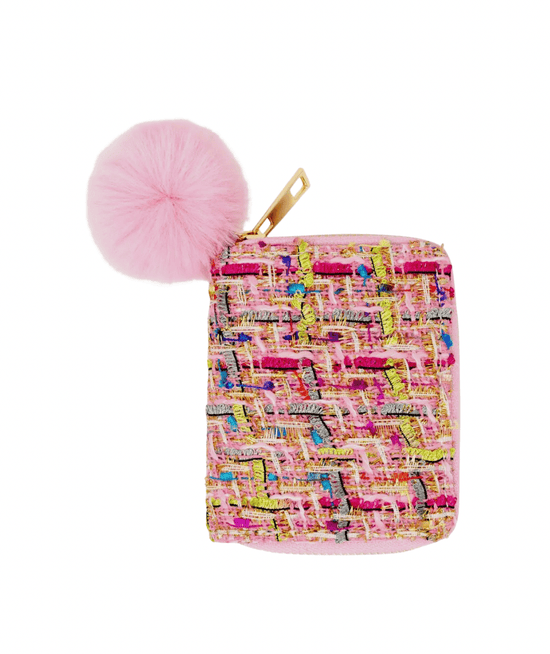 Tweed Wallet with Pom Pom - CAKEWISH
