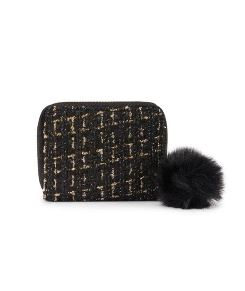 Tweed Wallet with Pom Pom, alternate view 2, by Zomi Gems - CAKEWISH
