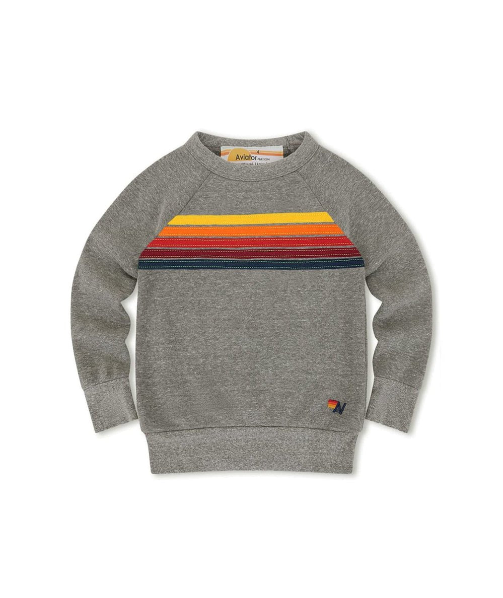Tween 5 Stripe Crew Sweatshirt - CAKEWISH