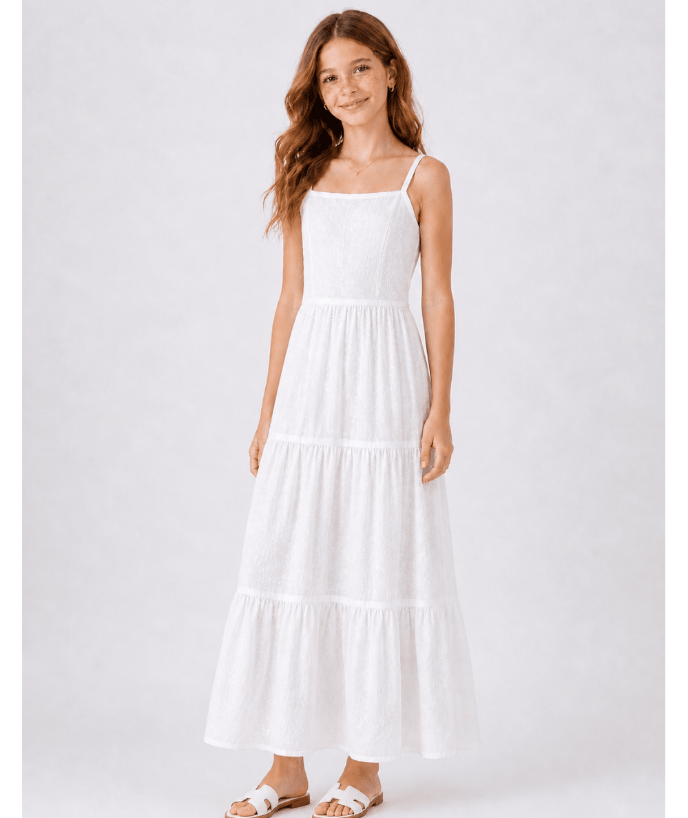 Tween Alessandra Embroidered Maxi Dress - CAKEWISH