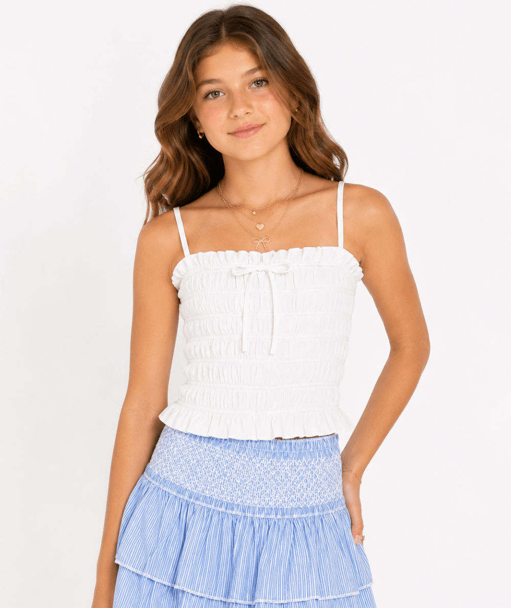 Tween Alma Gathered Cami Top - CAKEWISH