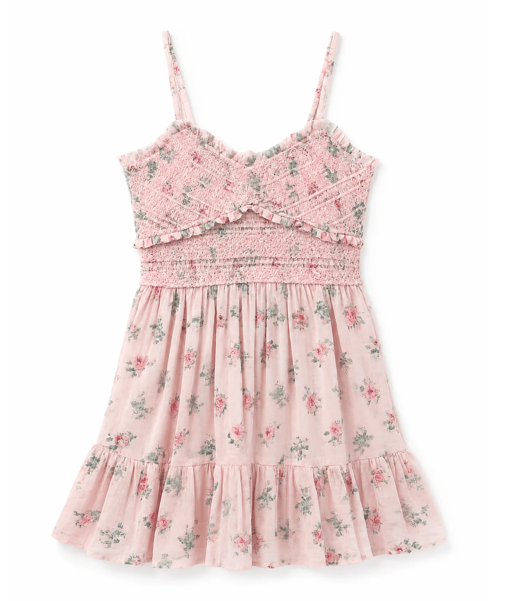 Tween Amrin Smocked Floral Dress - CAKEWISH