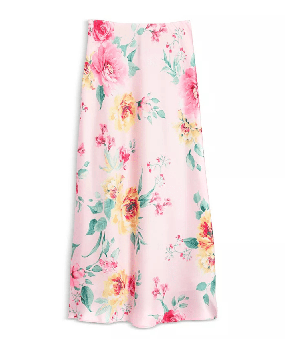 Tween Anastasia Floral Satin Maxi Skirt - CAKEWISH