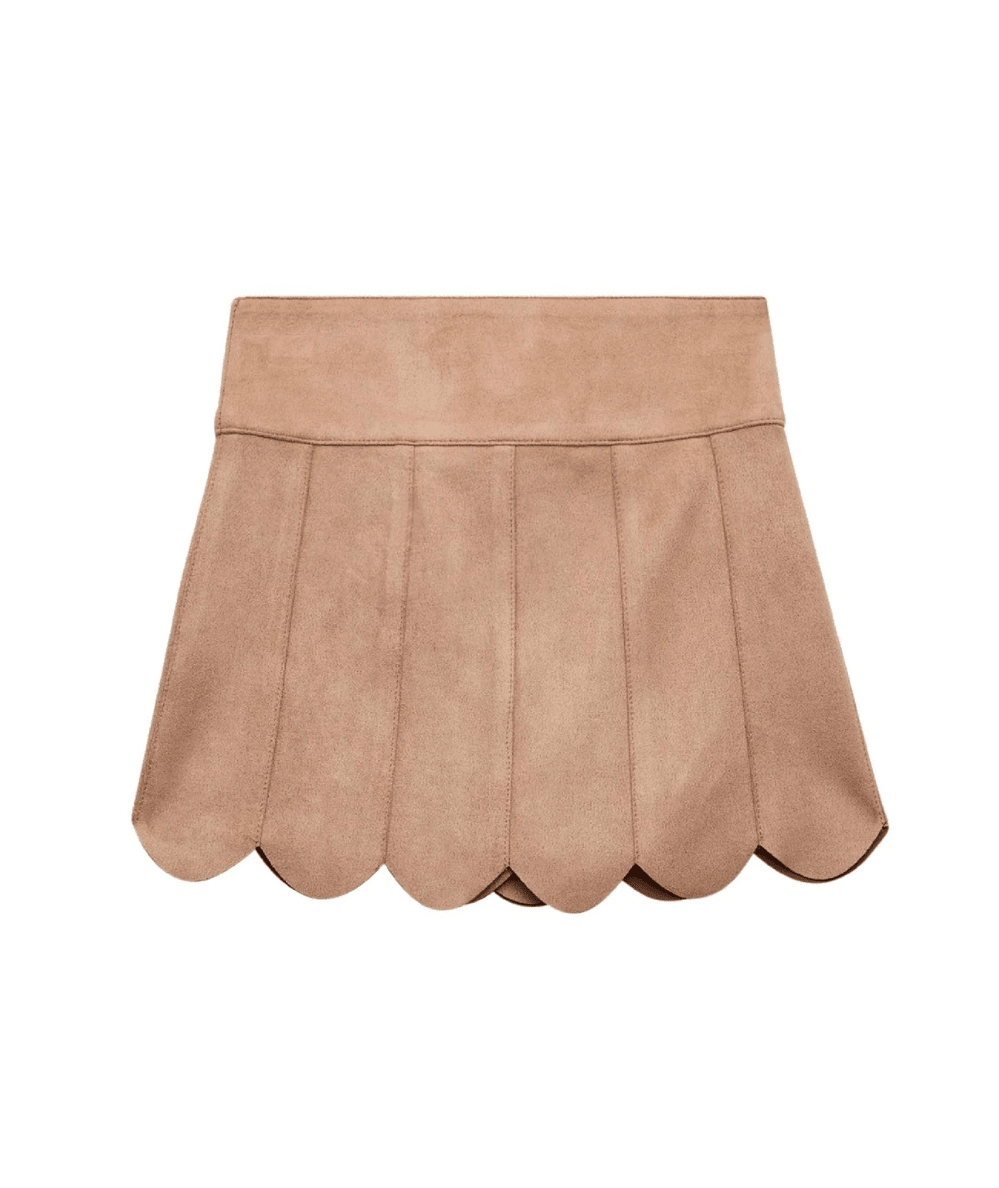 Tween Autumn Faux Suede Skirt - CAKEWISH