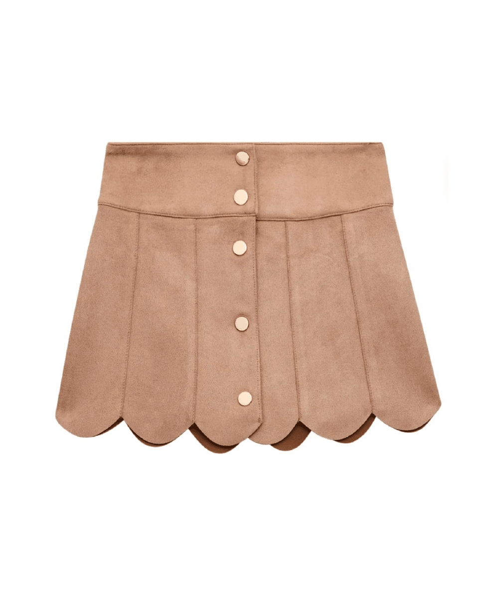 Tween Autumn Faux Suede Skirt - CAKEWISH