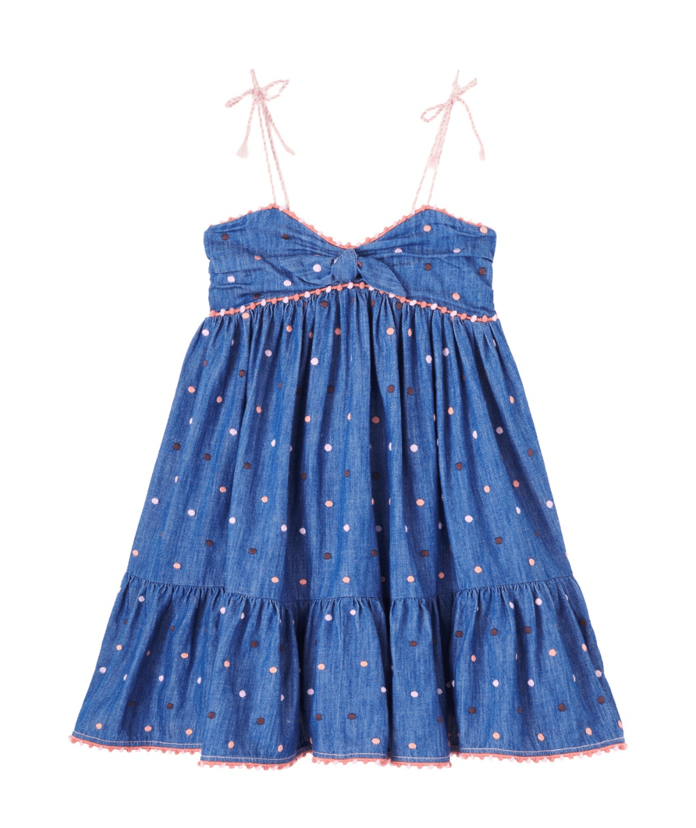 Zimmermann Girl's Awaken Embroidered Denim Dress, Size 1-12, Blue, 8, Toddler Girls Apparel Dresses Zimmermann Girl's Awaken Embroidered Denim Dress, Size 1-12, Blue, 8, Toddler Girls Apparel Dresses